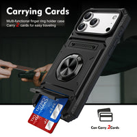 iPhone 17 Shockproof Case with Card Slot - For iPhone 17, 17 Air, 17 Pro, 17 Pro Max