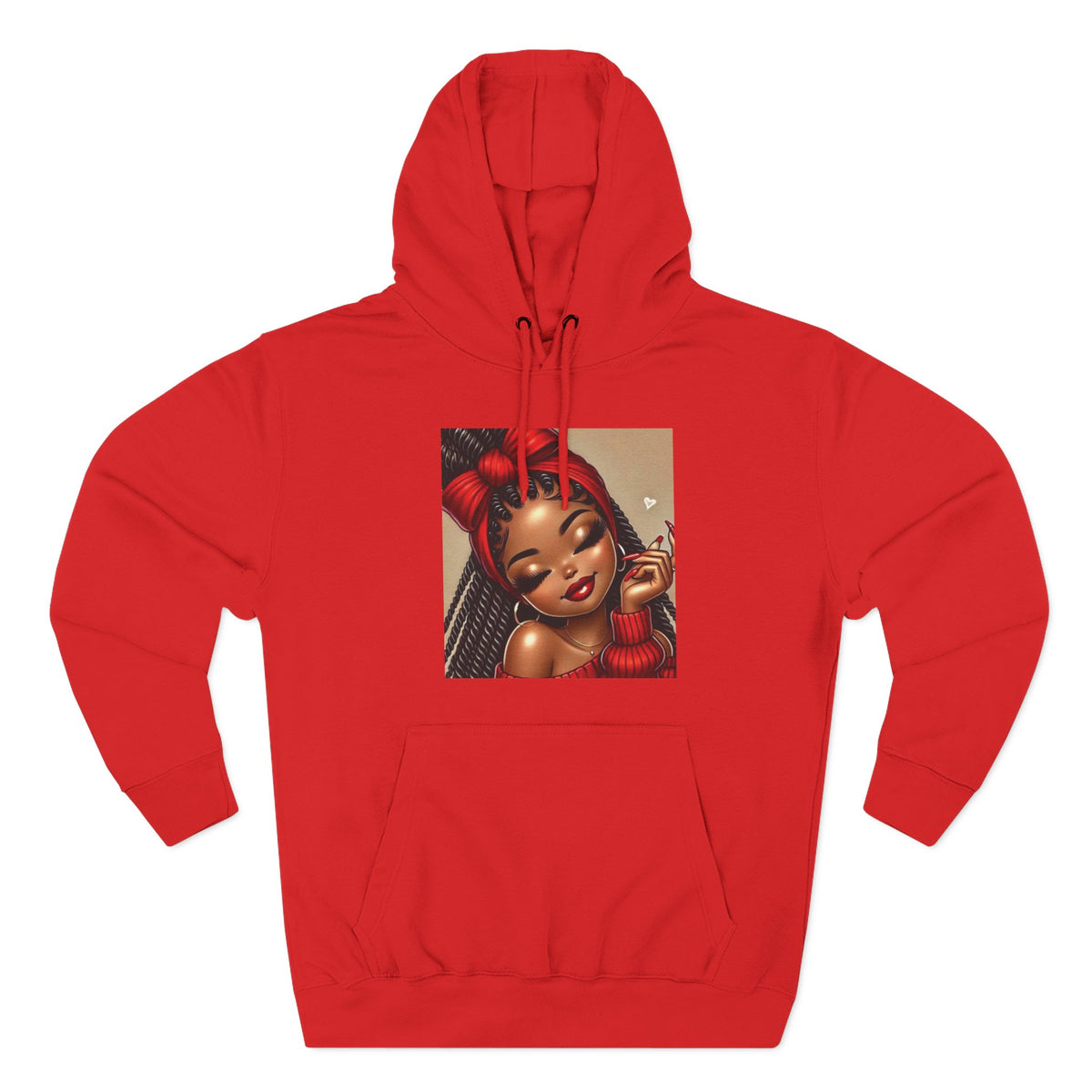 Three-Panel Fleece Hoodie