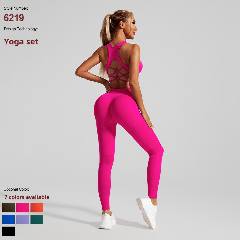 Seamless Yoga Set – Sports Bra & High-Waist Leggings