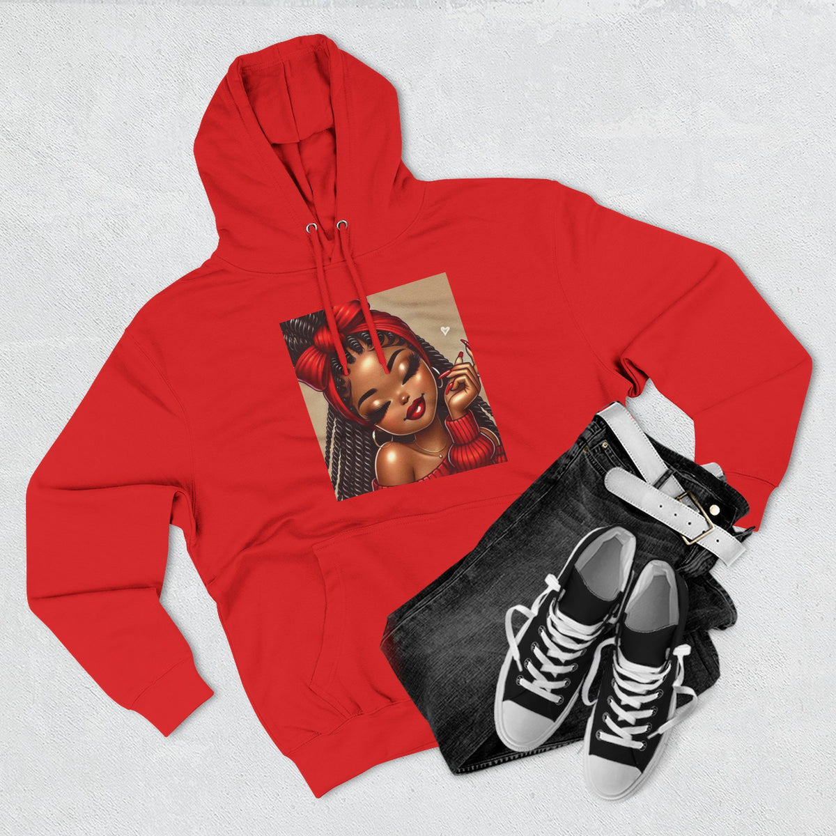 Three-Panel Fleece Hoodie
