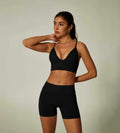Seamless Ribbed Yoga Outfit Set – 2-Piece Activewear