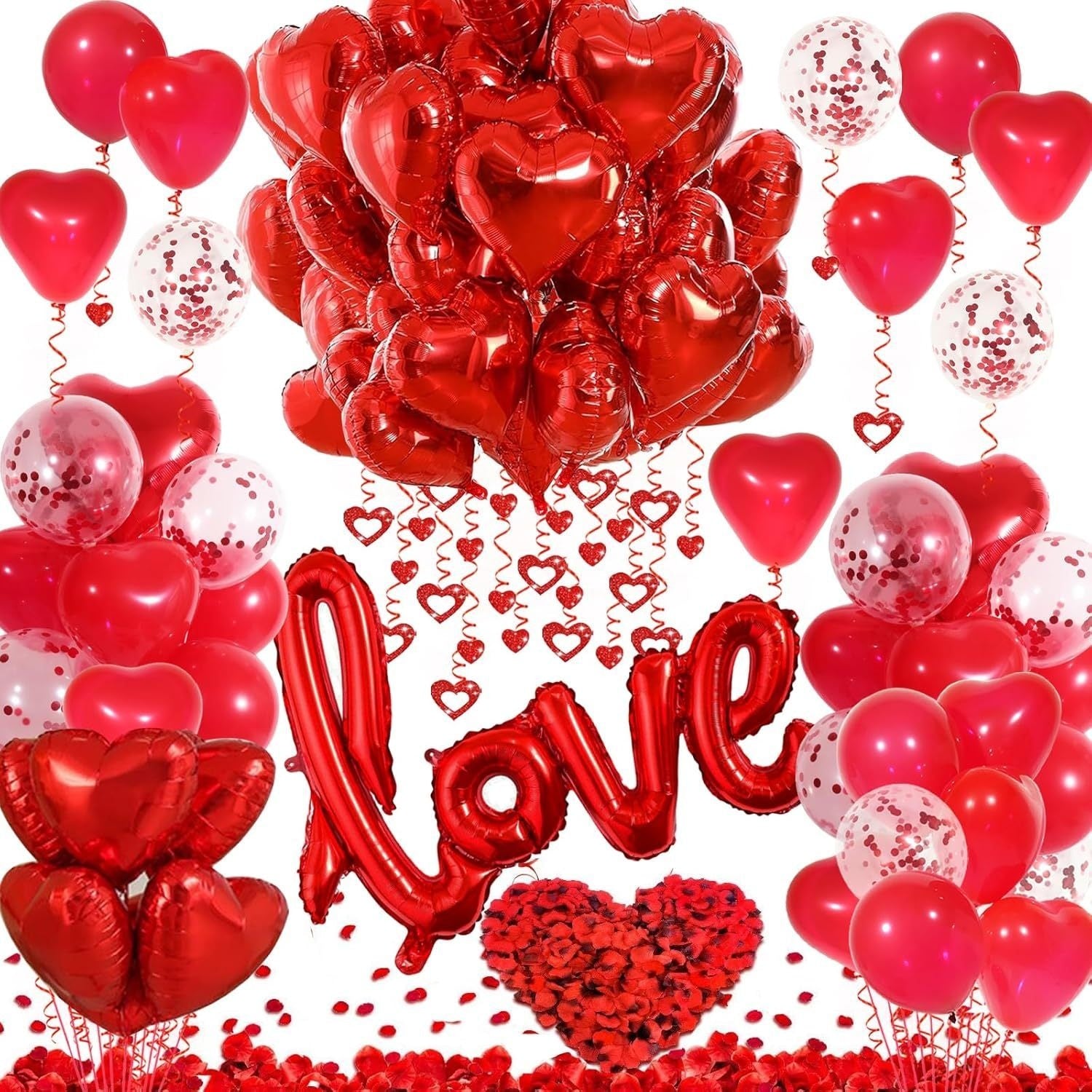 Valentine's Day Heart Balloon Decoration Set