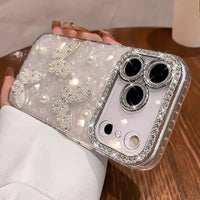 3D Pearl iPhone Case - Diamond Lens Protection