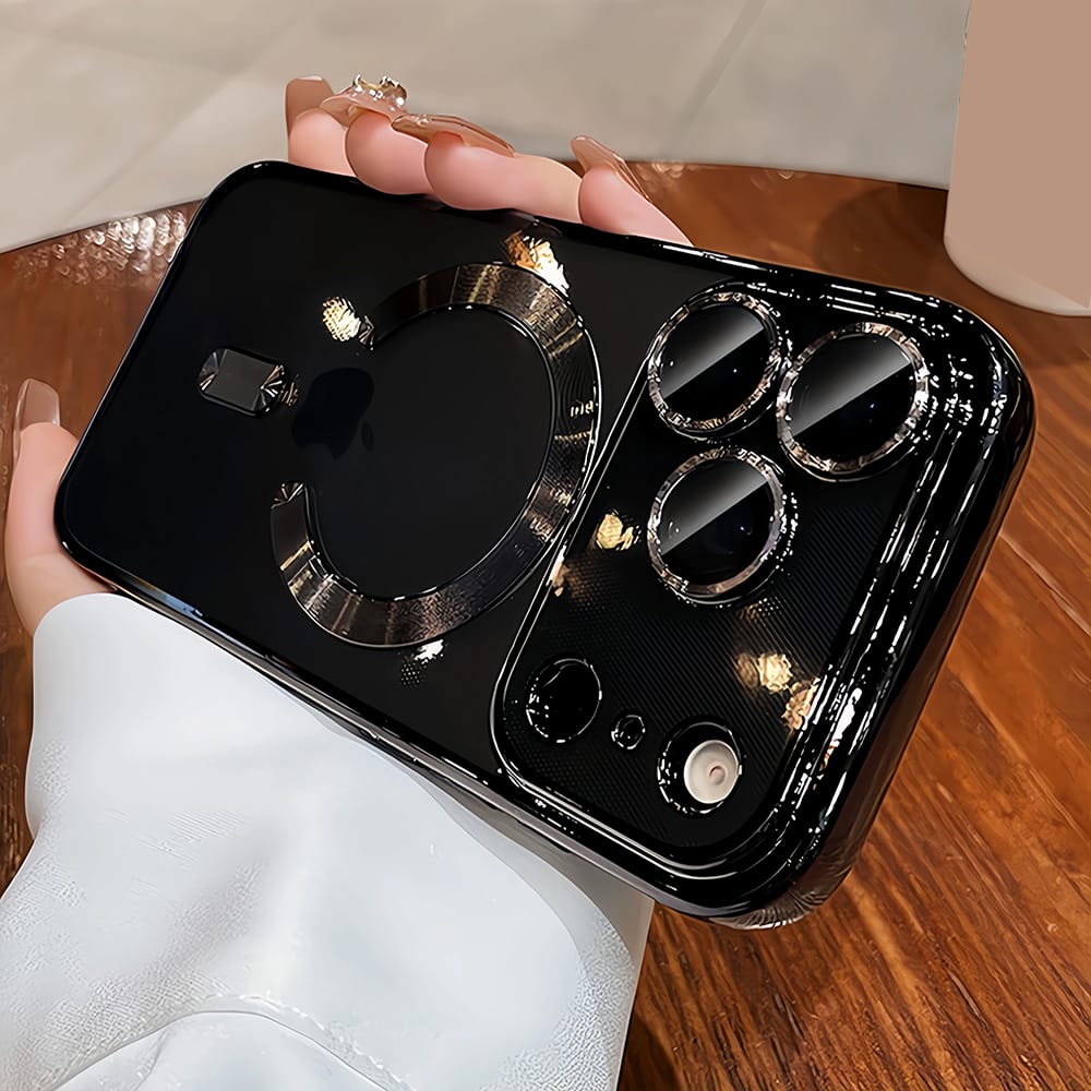 Magnetic Clear Acrylic iPhone Case - Wireless Charging Compatible