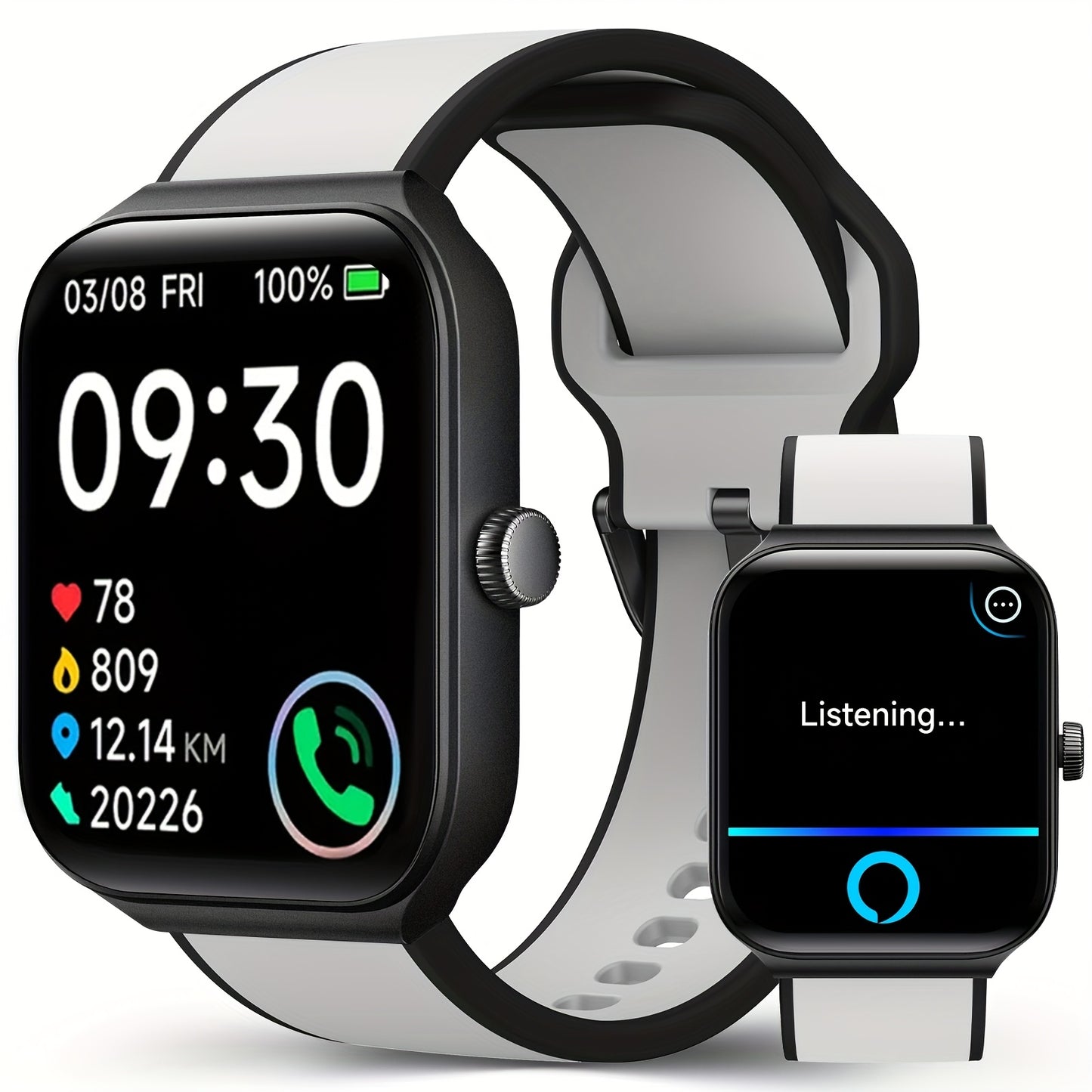 FAWEIO Smart Watch with Alexa - 1.95" Fitness Tracker