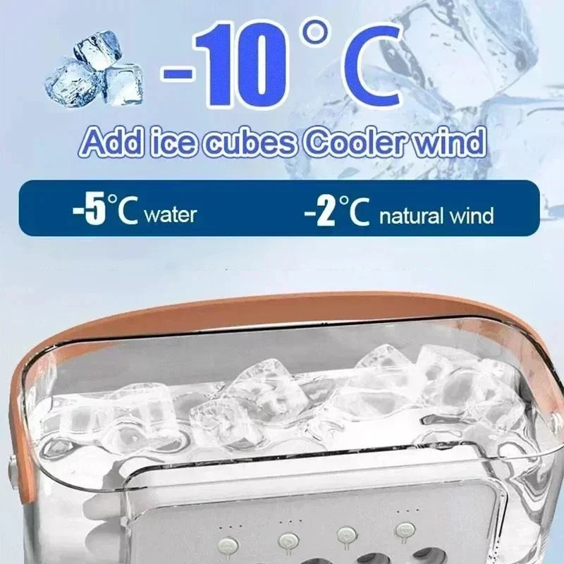 3-in-1 Mini Air Cooler Fan with Humidifier & LED Night Light – USB Portable