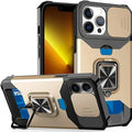 Case For iPhone 17 16 15 14 13 12 Pro Max Plus 8 7 Plus Mini Heavy Duty Protection With Sliding Camera Cover And Card Clip Cover
