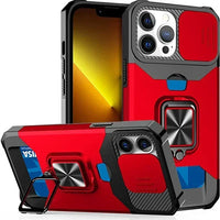 Case For iPhone 17 16 15 14 13 12 Pro Max Plus 8 7 Plus Mini Heavy Duty Protection With Sliding Camera Cover And Card Clip Cover