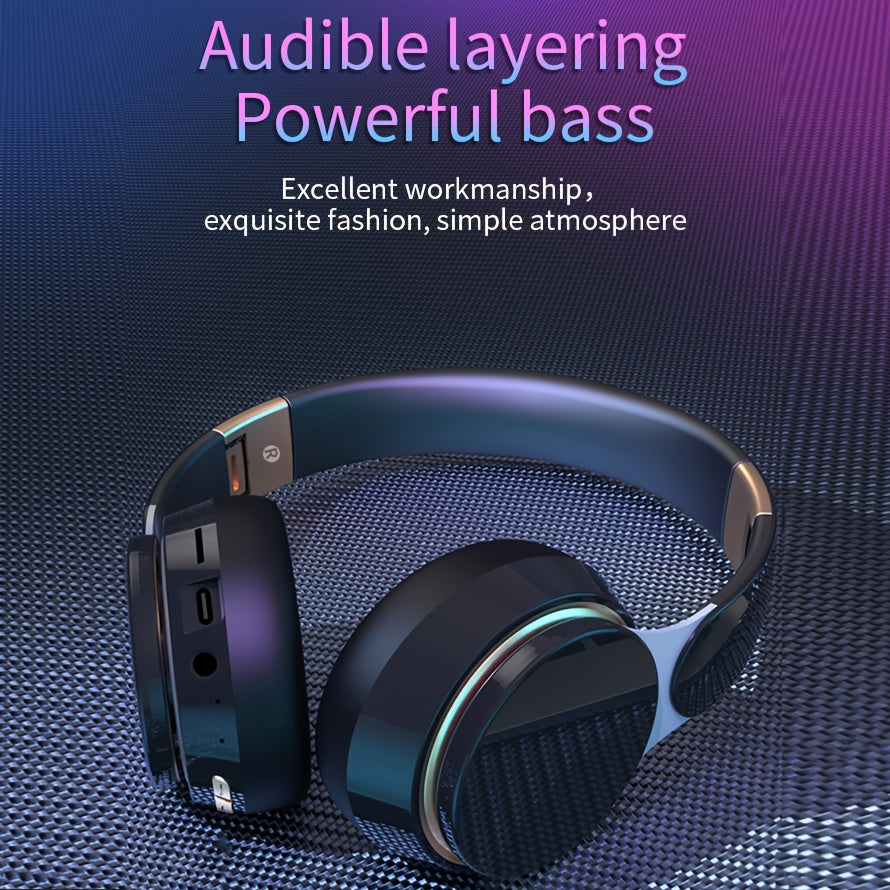 Wireless Foldable Over-Ear Headphones with Mic
