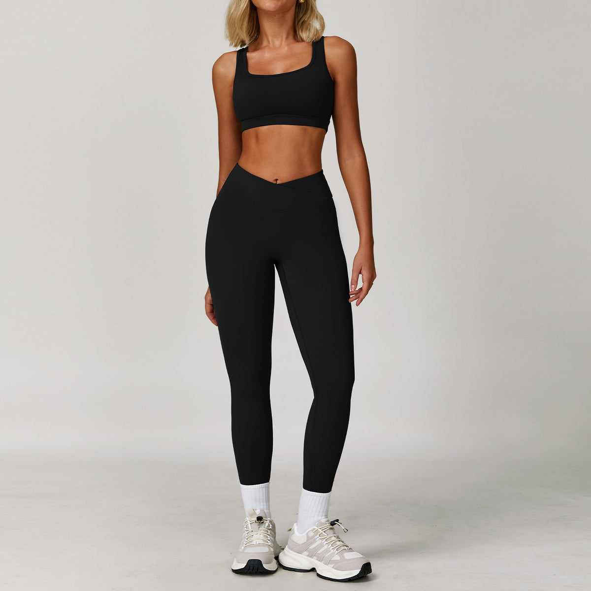Women's Color-Block Yoga Set