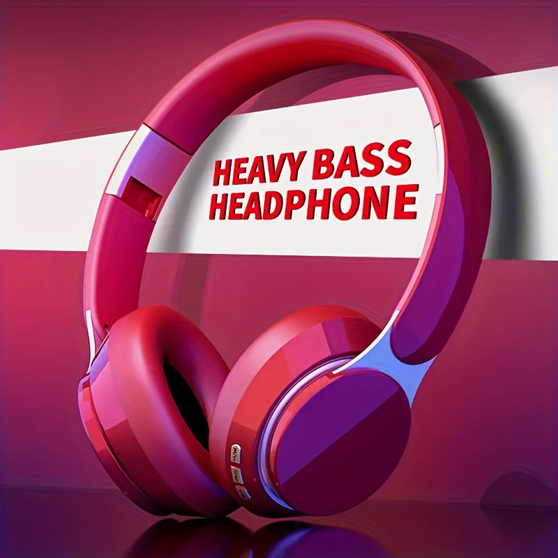 Wireless Over-Ear Headphones with Mic & FM Radio – Foldable, 5 Colors