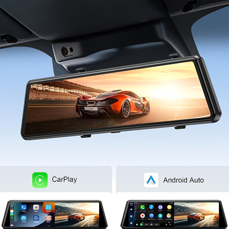Smart Mirror Dash Cam with CarPlay & Android Auto