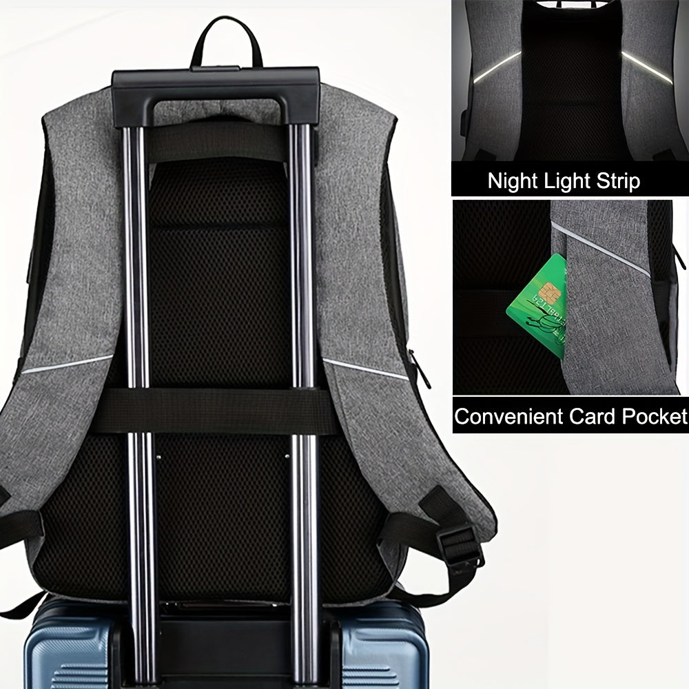 Anti-Theft Laptop Backpack for Men – Large Travel Business Bag