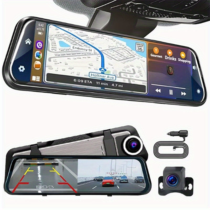 Smart Mirror Dash Cam with CarPlay & Android Auto