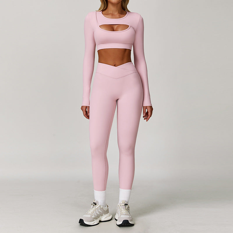 Women's Color-Block Yoga Set