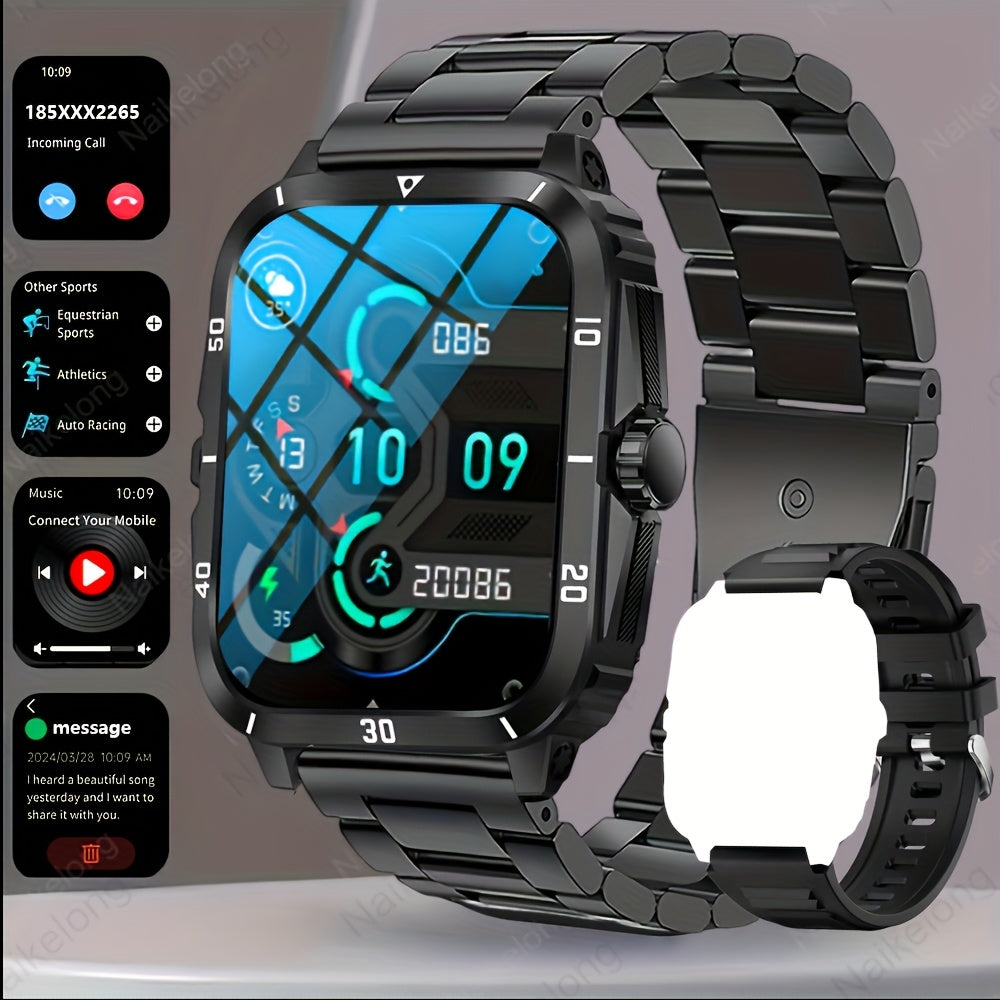 Durable Smartwatch with Wireless Calling & Fitness Tracking