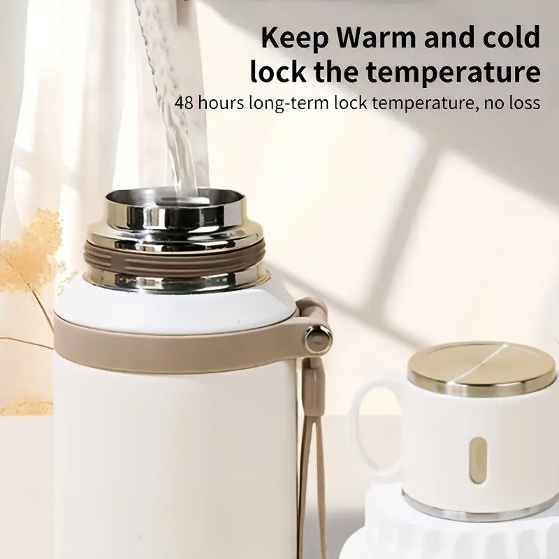 600ml Insulated Water Bottle - White