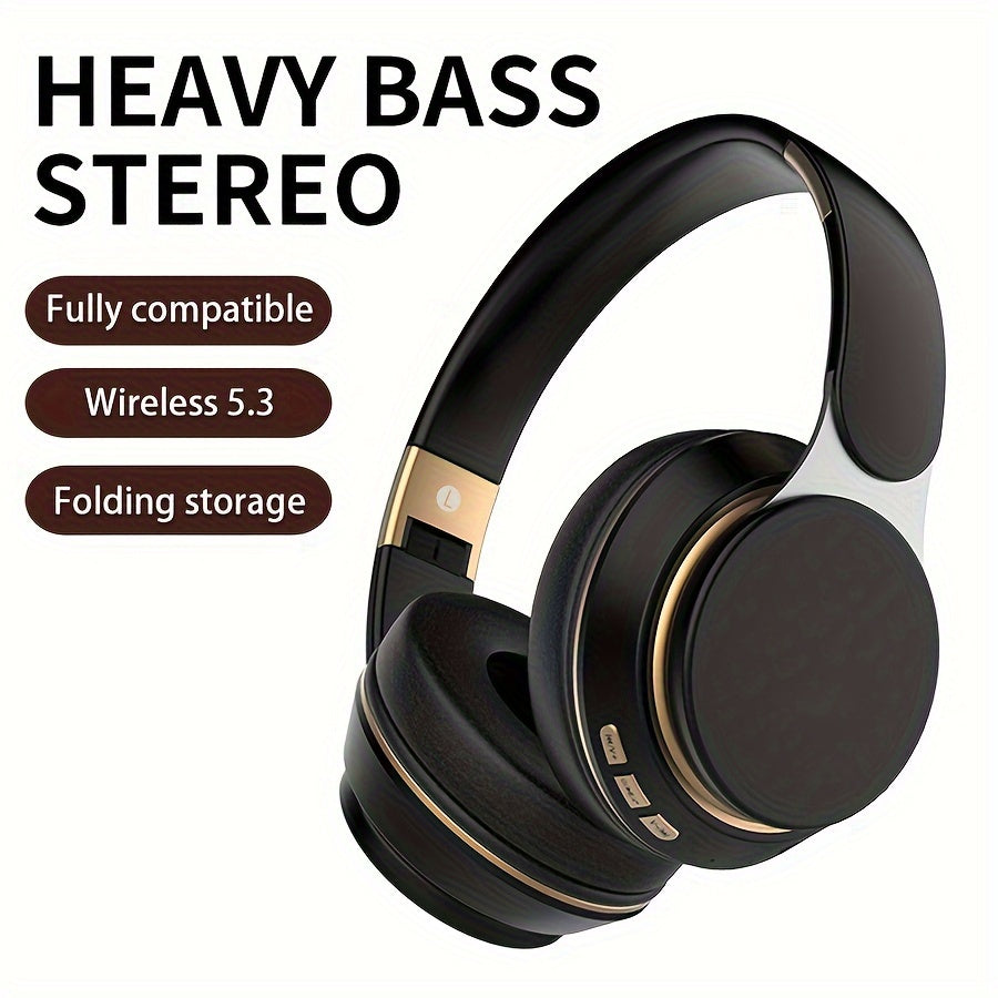 Wireless Foldable Over-Ear Headphones with Mic