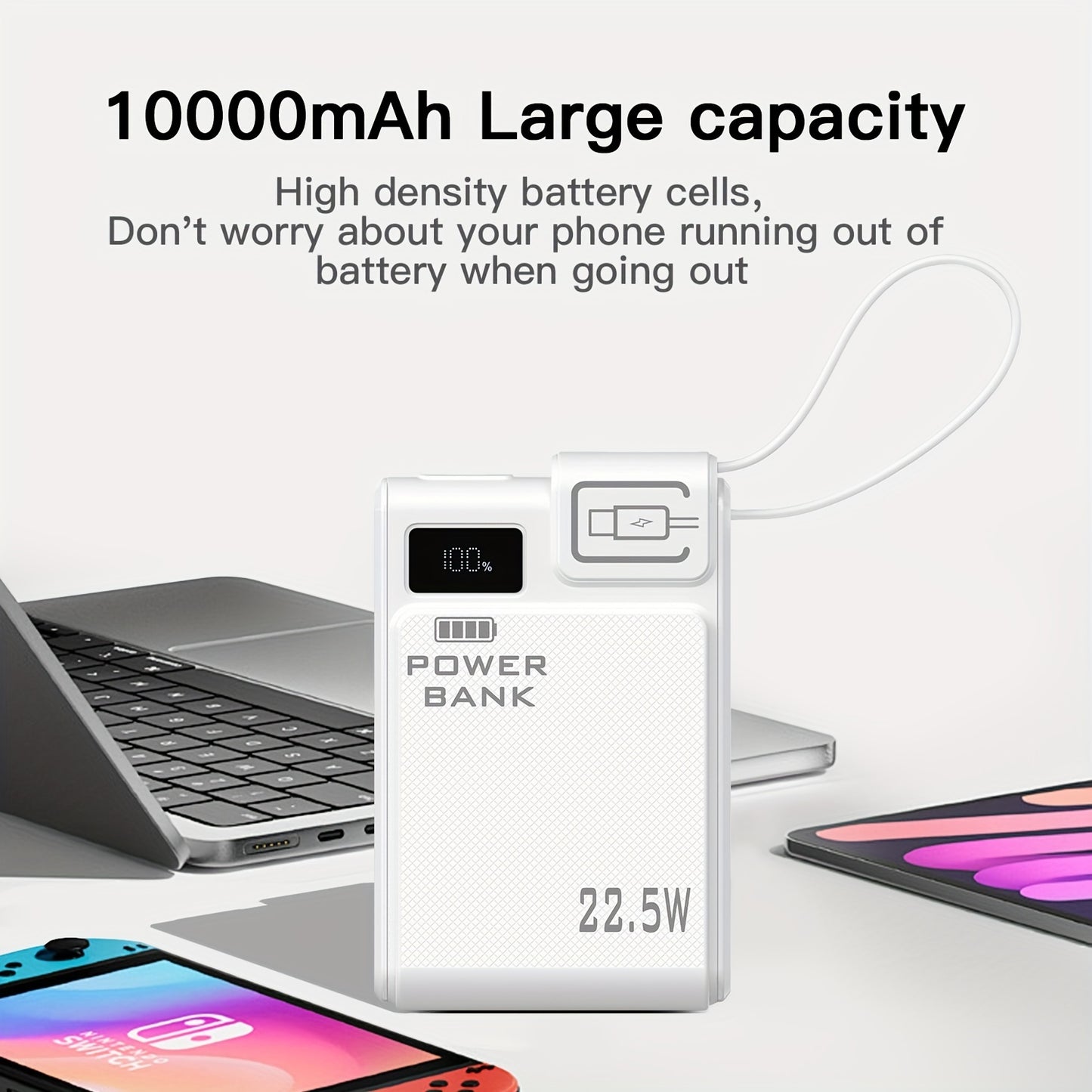 Portable Power Bank - PD 22.5W Fast Charging
