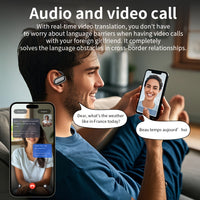 AI Translation Earphones - Open-Ear Bluetooth 5.4 Wireless