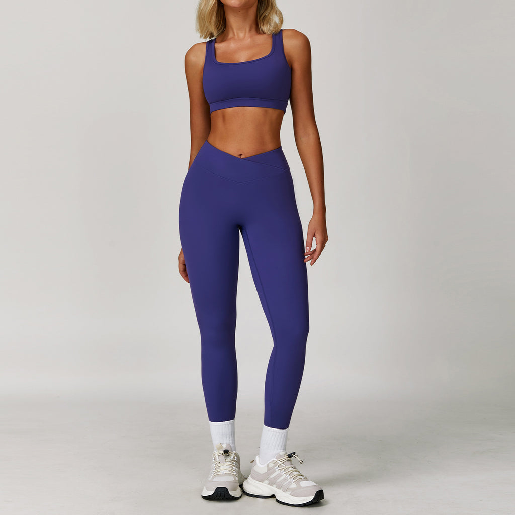 Women's Color-Block Yoga Set