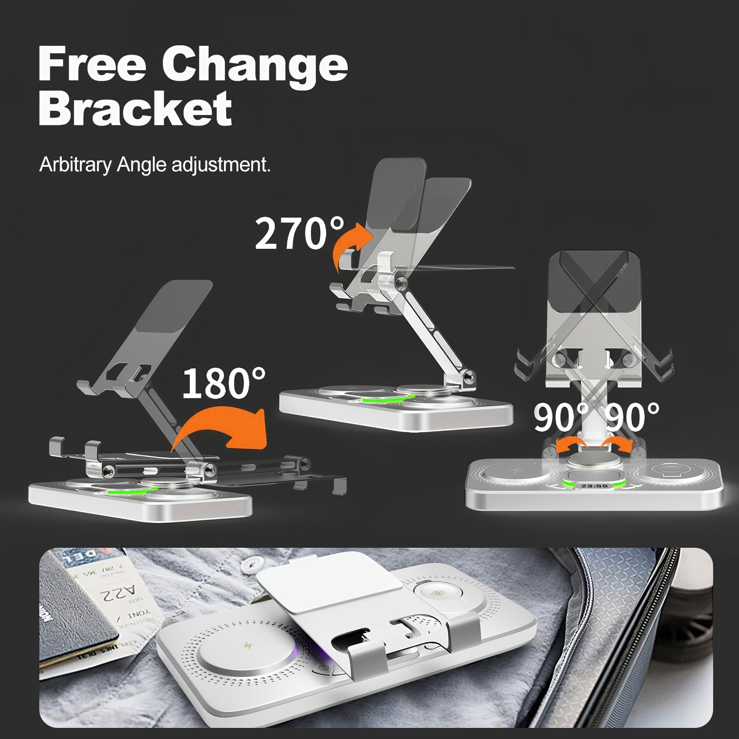 6-in-1 Wireless Charging Station with Clock