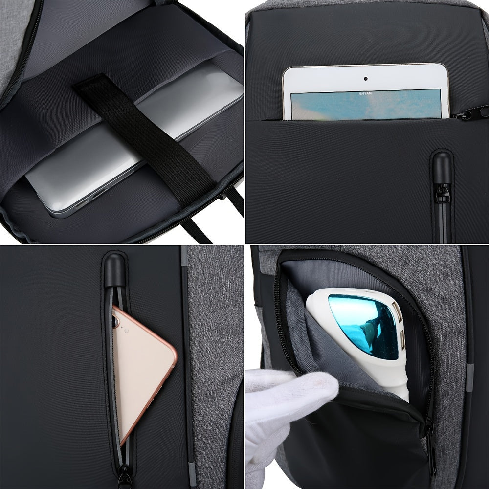 Anti-Theft Laptop Backpack for Men – Large Travel Business Bag