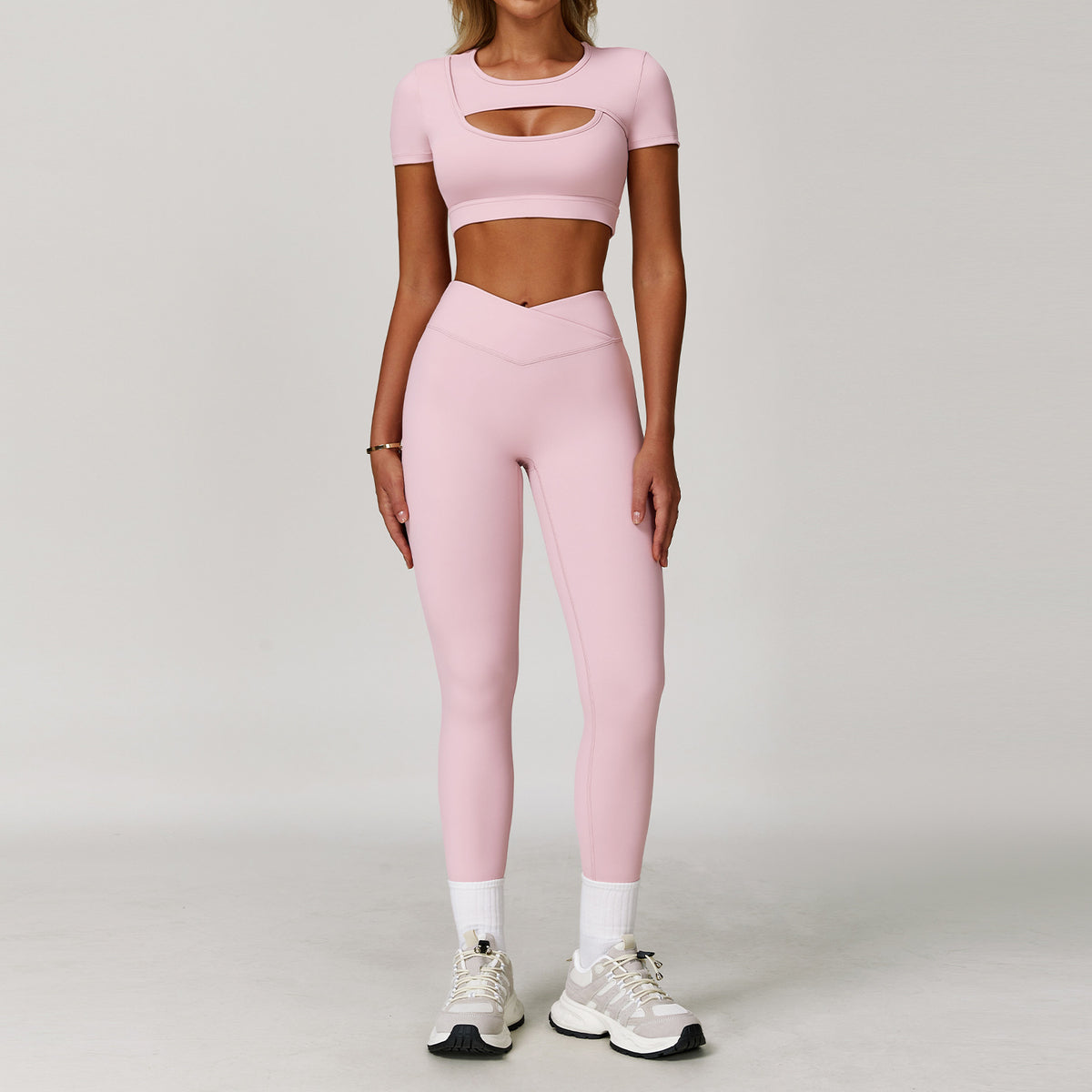 Women's Color-Block Yoga Set