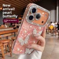 3D Pearl iPhone Case - Diamond Lens Protection