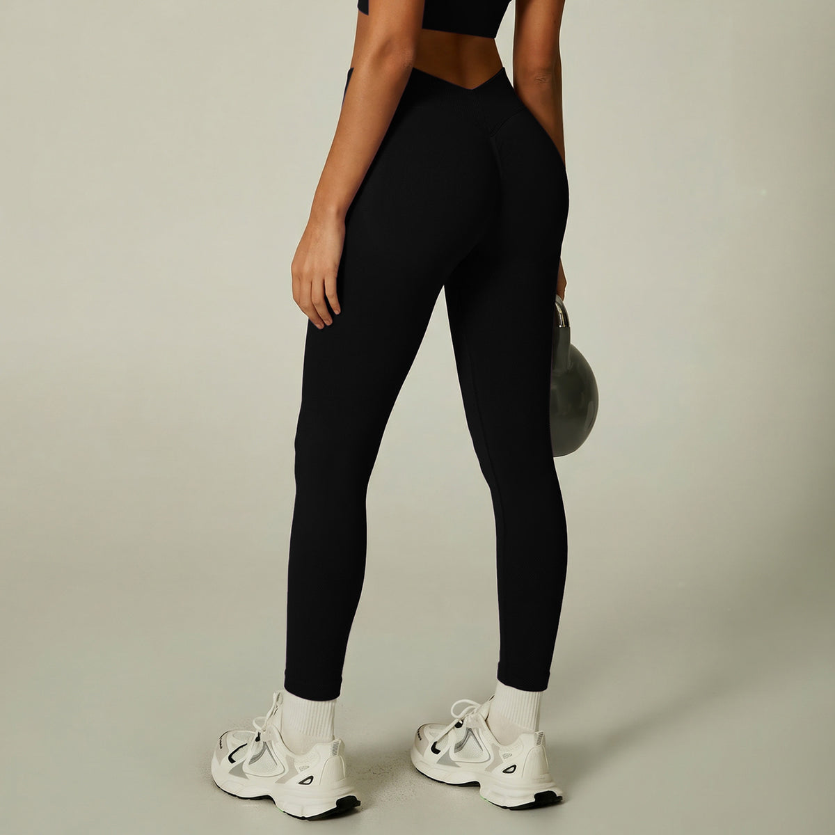 Seamless Ribbed Yoga Outfit Set – 2-Piece Activewear