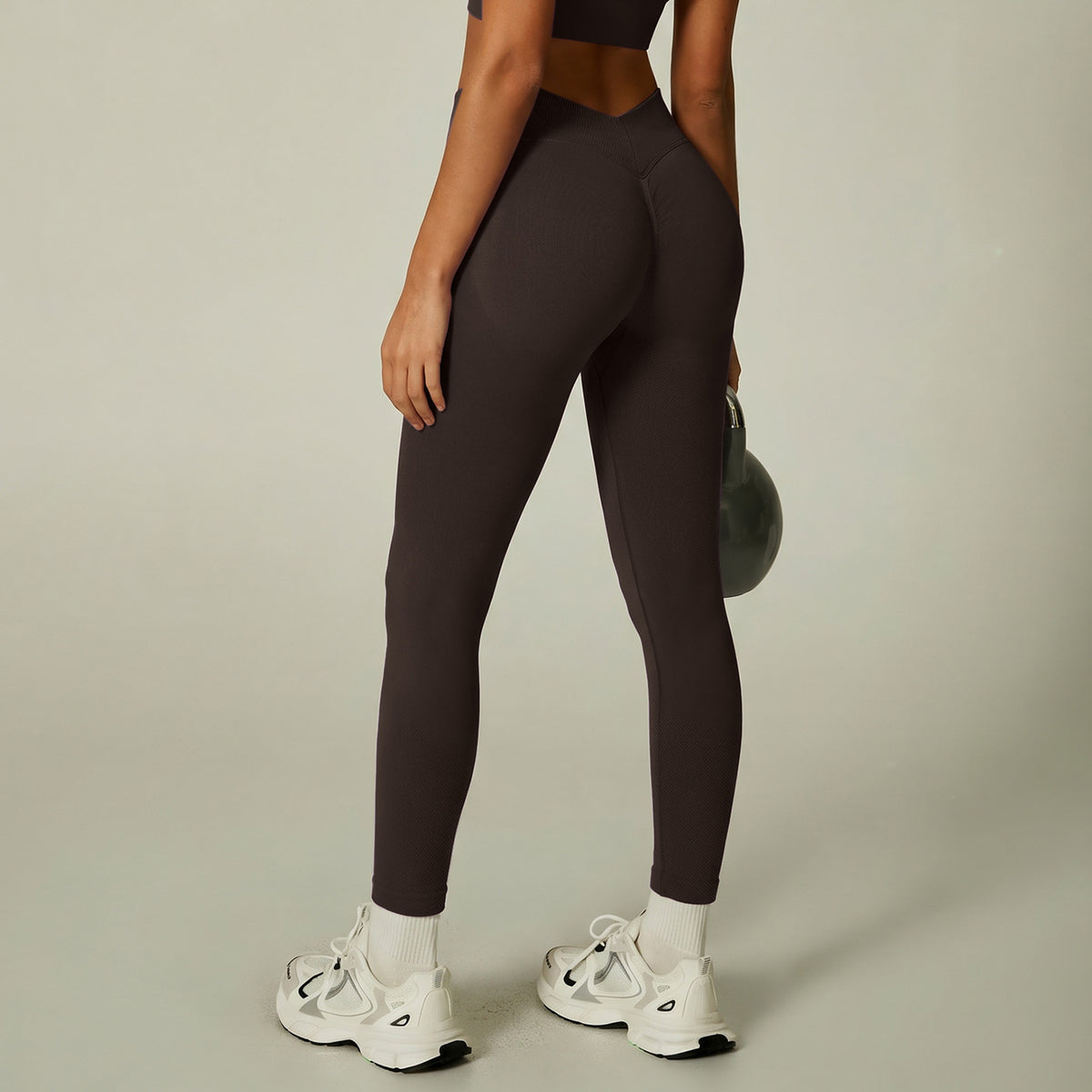 Seamless Ribbed Yoga Outfit Set – 2-Piece Activewear