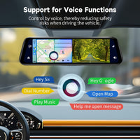 Smart Mirror Dash Cam with CarPlay & Android Auto