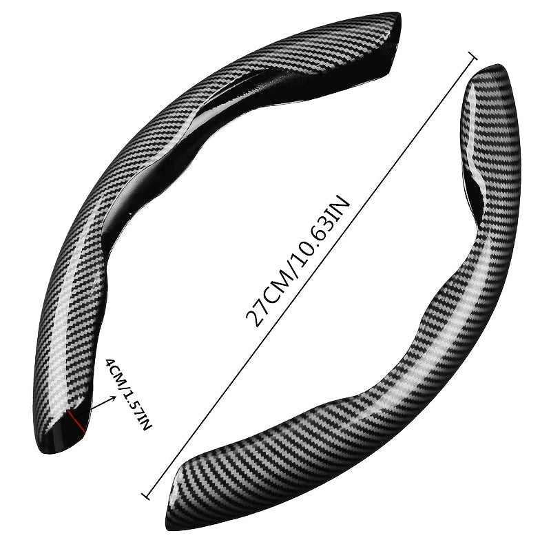 Carbon Fiber Steering Wheel Cover – Non-Slip Universal Fit