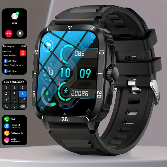 Durable Smartwatch with Wireless Calling & Fitness Tracking