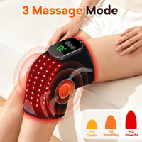 Heated Knee Massager with Vibration - Warming Knee Support Cushion